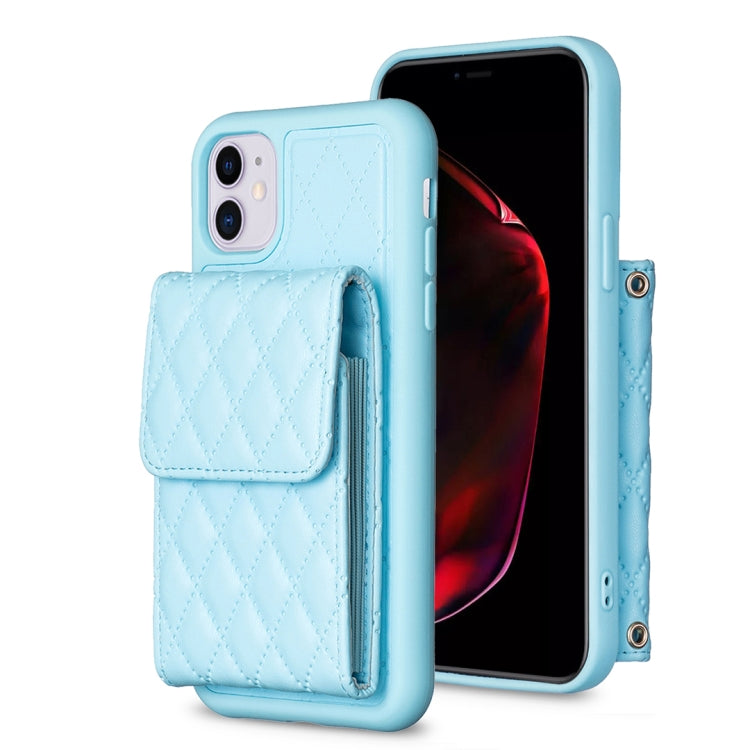 Custodia per telefono in pelle rombica a portafoglio verticale, For iPhone 12 Pro Max, For iPhone 11, For iPhone 11 Pro, For iPhone 11 Pro Max
