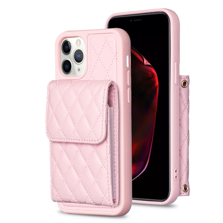Custodia per telefono in pelle rombica a portafoglio verticale, For iPhone 12 Pro Max, For iPhone 11, For iPhone 11 Pro, For iPhone 11 Pro Max