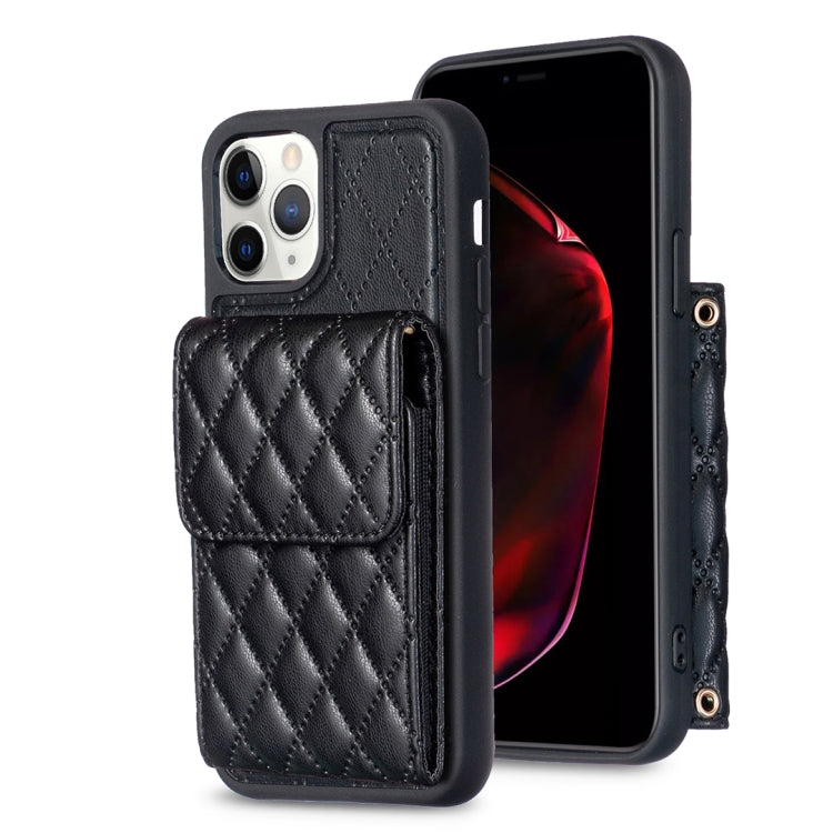Custodia per telefono in pelle rombica a portafoglio verticale, For iPhone 12 Pro Max, For iPhone 11, For iPhone 11 Pro, For iPhone 11 Pro Max