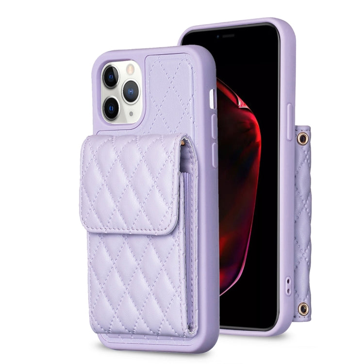 Custodia per telefono in pelle rombica a portafoglio verticale, For iPhone 12 Pro Max, For iPhone 11, For iPhone 11 Pro, For iPhone 11 Pro Max