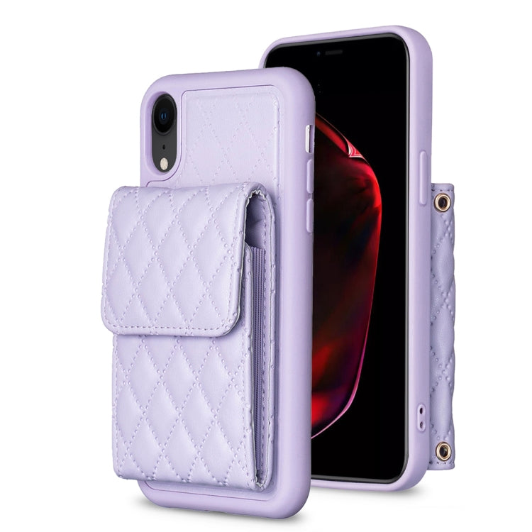 Custodia per telefono in pelle rombica a portafoglio verticale, For iPhone X / XS, For iPhone XR, For iPhone XS Max, For iPhone SE 2022 / SE 2020 / 7 / 8