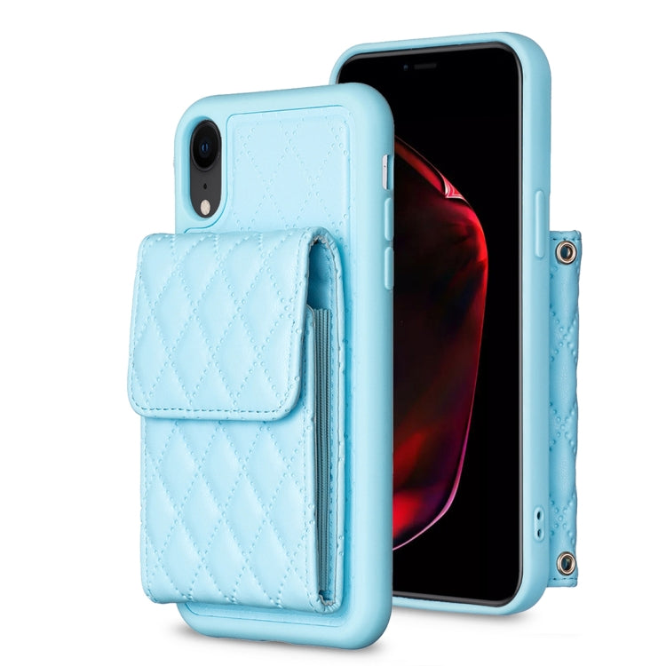 Custodia per telefono in pelle rombica a portafoglio verticale, For iPhone X / XS, For iPhone XR, For iPhone XS Max, For iPhone SE 2022 / SE 2020 / 7 / 8