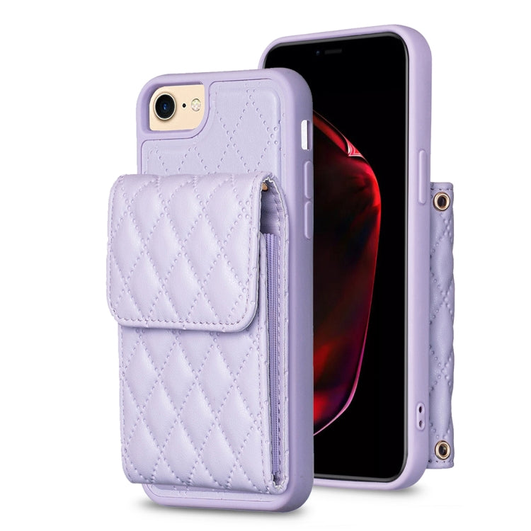 Custodia per telefono in pelle rombica a portafoglio verticale, For iPhone X / XS, For iPhone XR, For iPhone XS Max, For iPhone SE 2022 / SE 2020 / 7 / 8