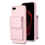 Custodia per telefono in pelle rombica a portafoglio verticale, For iPhone 7 Plus / 8 Plus