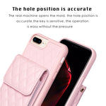 Custodia per telefono in pelle rombica a portafoglio verticale, For iPhone 7 Plus / 8 Plus