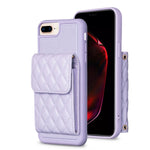Custodia per telefono in pelle rombica a portafoglio verticale, For iPhone 7 Plus / 8 Plus