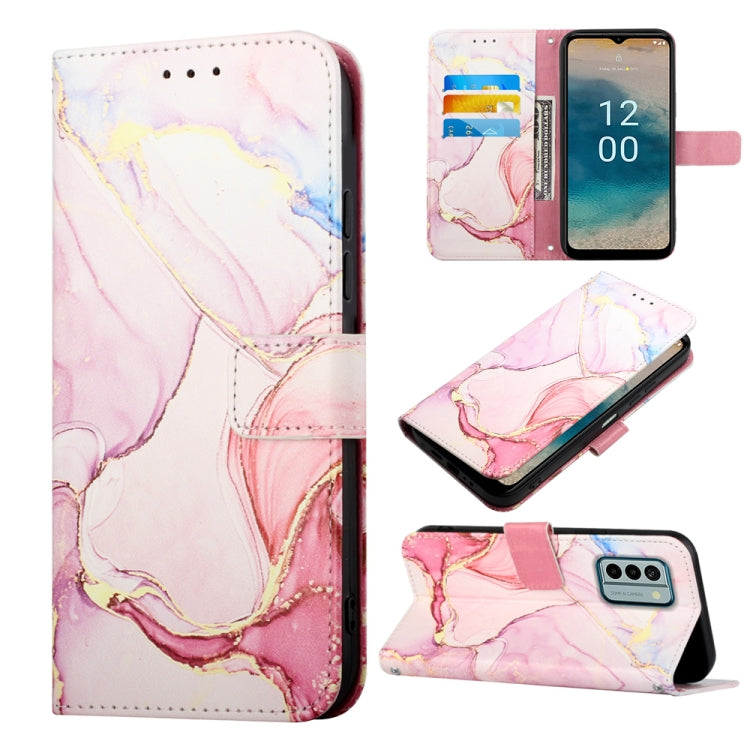 Cassa del telefono di cuoio di vibrazione del modello di marmo PT003, For Nokia C22, For Nokia C32 TA-1534, For Nokia G22, For OPPO Find X6