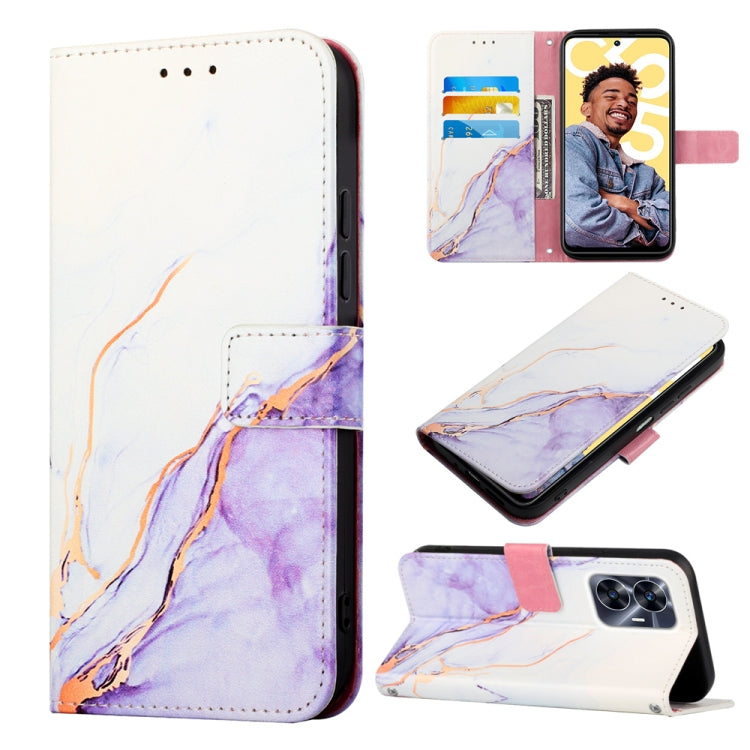 Cassa del telefono di cuoio di vibrazione del modello di marmo PT003, For Realme C55, For Realme GT Neo 5 5G / GT3, For OPPO Reno8 T 5G / A1 Pro 5G Global, For Samsung Galaxy M14