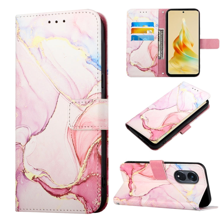 Cassa del telefono di cuoio di vibrazione del modello di marmo PT003, For Realme C55, For Realme GT Neo 5 5G / GT3, For OPPO Reno8 T 5G / A1 Pro 5G Global, For Samsung Galaxy M14