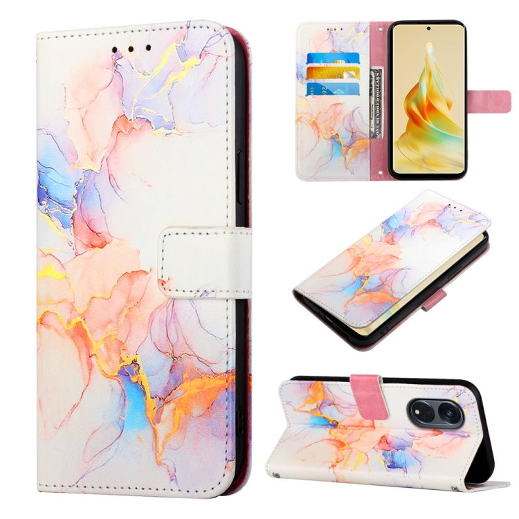 Cassa del telefono di cuoio di vibrazione del modello di marmo PT003, For Realme C55, For Realme GT Neo 5 5G / GT3, For OPPO Reno8 T 5G / A1 Pro 5G Global, For Samsung Galaxy M14