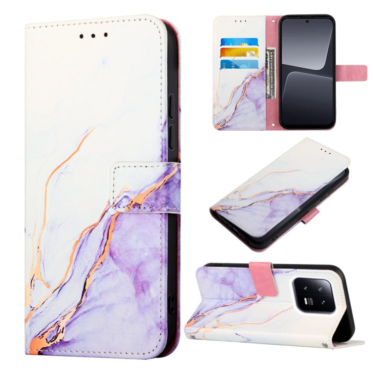 Cassa del telefono di cuoio di vibrazione del modello di marmo PT003, For Xiaomi 13 Pro, For Xiaomi Poco X5 Pro 5G