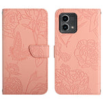 HT03 Cassa del telefono di cuoio di vibrazione impressa farfalla di sensibilità della pelle, For Motorola Moto G Power 2023, For Motorola Moto G Stylus 5G 2023, For Sony Xperia 1 V, For Sony Xperia 10 V