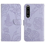HT03 Cassa del telefono di cuoio di vibrazione impressa farfalla di sensibilità della pelle, For Motorola Moto G Power 2023, For Motorola Moto G Stylus 5G 2023, For Sony Xperia 1 V, For Sony Xperia 10 V