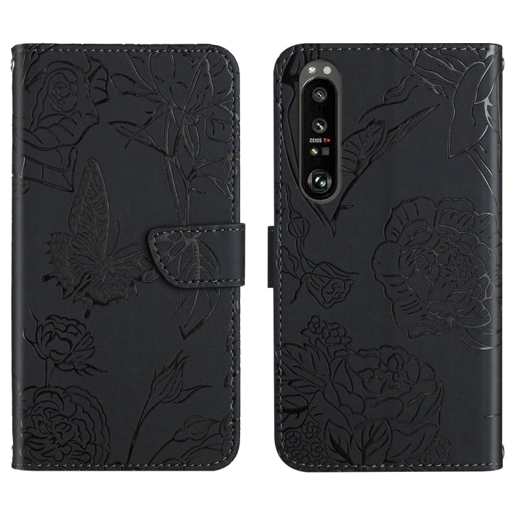 HT03 Cassa del telefono di cuoio di vibrazione impressa farfalla di sensibilità della pelle, For Motorola Moto G Power 2023, For Motorola Moto G Stylus 5G 2023, For Sony Xperia 1 V, For Sony Xperia 10 V