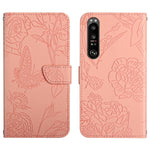 HT03 Cassa del telefono di cuoio di vibrazione impressa farfalla di sensibilità della pelle, For Motorola Moto G Power 2023, For Motorola Moto G Stylus 5G 2023, For Sony Xperia 1 V, For Sony Xperia 10 V