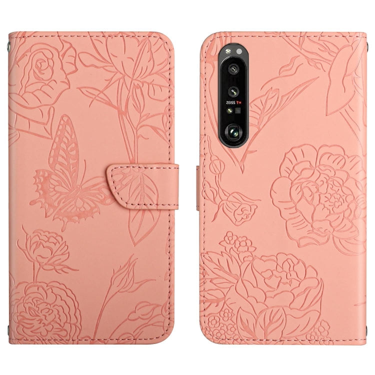HT03 Cassa del telefono di cuoio di vibrazione impressa farfalla di sensibilità della pelle, For Motorola Moto G Power 2023, For Motorola Moto G Stylus 5G 2023, For Sony Xperia 1 V, For Sony Xperia 10 V