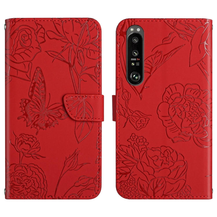HT03 Cassa del telefono di cuoio di vibrazione impressa farfalla di sensibilità della pelle, For Motorola Moto G Power 2023, For Motorola Moto G Stylus 5G 2023, For Sony Xperia 1 V, For Sony Xperia 10 V