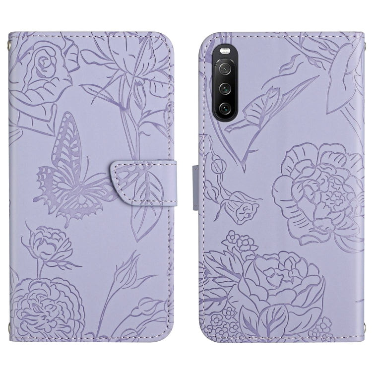 HT03 Cassa del telefono di cuoio di vibrazione impressa farfalla di sensibilità della pelle, For Motorola Moto G Power 2023, For Motorola Moto G Stylus 5G 2023, For Sony Xperia 1 V, For Sony Xperia 10 V