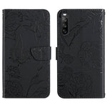 HT03 Cassa del telefono di cuoio di vibrazione impressa farfalla di sensibilità della pelle, For Motorola Moto G Power 2023, For Motorola Moto G Stylus 5G 2023, For Sony Xperia 1 V, For Sony Xperia 10 V