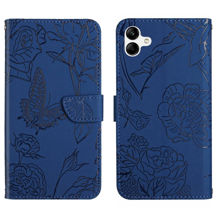 HT03 Cassa del telefono di cuoio di vibrazione impressa farfalla di sensibilità della pelle, For vivo V27, For Samsung Galaxy F14 5G Global, For Xiaomi 13 Ultra