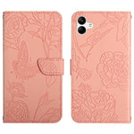 HT03 Cassa del telefono di cuoio di vibrazione impressa farfalla di sensibilità della pelle, For vivo V27, For Samsung Galaxy F14 5G Global, For Xiaomi 13 Ultra