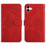 HT03 Cassa del telefono di cuoio di vibrazione impressa farfalla di sensibilità della pelle, For vivo V27, For Samsung Galaxy F14 5G Global, For Xiaomi 13 Ultra