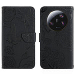 HT03 Cassa del telefono di cuoio di vibrazione impressa farfalla di sensibilità della pelle, For vivo V27, For Samsung Galaxy F14 5G Global, For Xiaomi 13 Ultra
