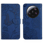 HT03 Cassa del telefono di cuoio di vibrazione impressa farfalla di sensibilità della pelle, For vivo V27, For Samsung Galaxy F14 5G Global, For Xiaomi 13 Ultra