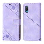 Custodia per telefono in pelle goffrata effetto pelle, For Samsung Galaxy A02 / M02, For Samsung Galaxy A03 Core, For Samsung Galaxy A7 2018, For Samsung Galaxy A8 / A5 2018