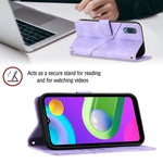 Custodia per telefono in pelle goffrata effetto pelle, For Samsung Galaxy A02 / M02, For Samsung Galaxy A03 Core, For Samsung Galaxy A7 2018, For Samsung Galaxy A8 / A5 2018
