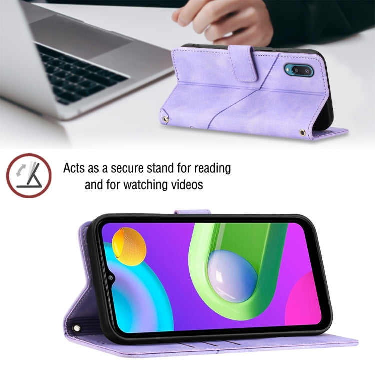 Custodia per telefono in pelle goffrata effetto pelle, For Samsung Galaxy A02 / M02, For Samsung Galaxy A03 Core, For Samsung Galaxy A7 2018, For Samsung Galaxy A8 / A5 2018