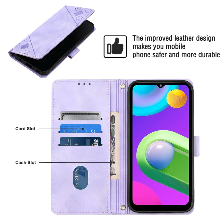 Custodia per telefono in pelle goffrata effetto pelle, For Samsung Galaxy A02 / M02, For Samsung Galaxy A03 Core, For Samsung Galaxy A7 2018, For Samsung Galaxy A8 / A5 2018