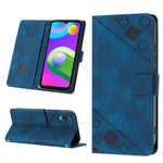 Custodia per telefono in pelle goffrata effetto pelle, For Samsung Galaxy A02 / M02, For Samsung Galaxy A03 Core, For Samsung Galaxy A7 2018, For Samsung Galaxy A8 / A5 2018
