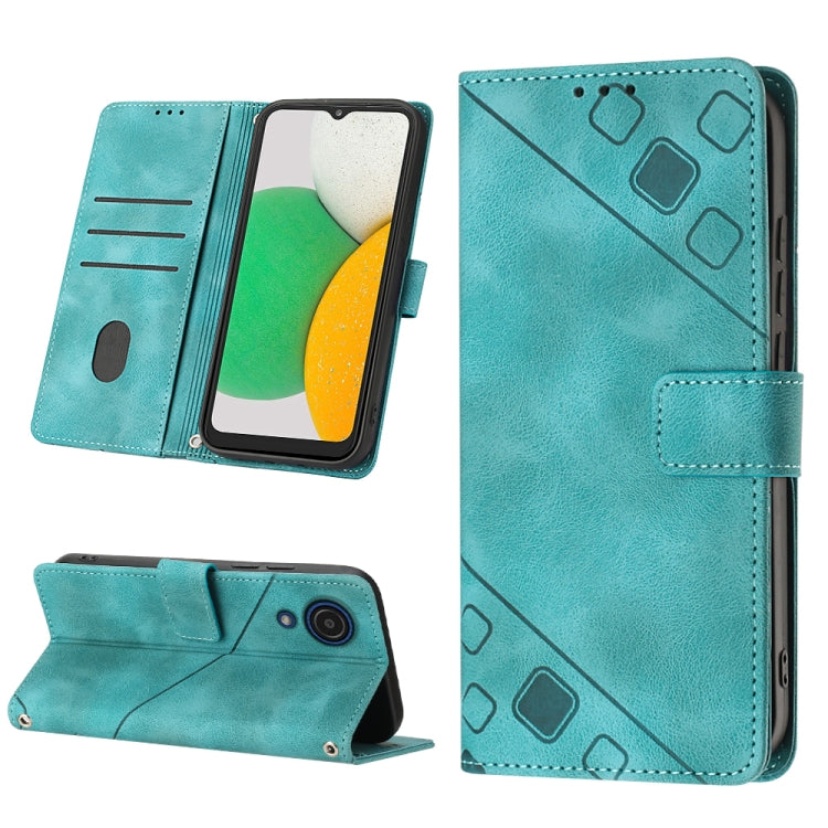 Custodia per telefono in pelle goffrata effetto pelle, For Samsung Galaxy A02 / M02, For Samsung Galaxy A03 Core, For Samsung Galaxy A7 2018, For Samsung Galaxy A8 / A5 2018