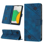 Custodia per telefono in pelle goffrata effetto pelle, For Samsung Galaxy A02 / M02, For Samsung Galaxy A03 Core, For Samsung Galaxy A7 2018, For Samsung Galaxy A8 / A5 2018