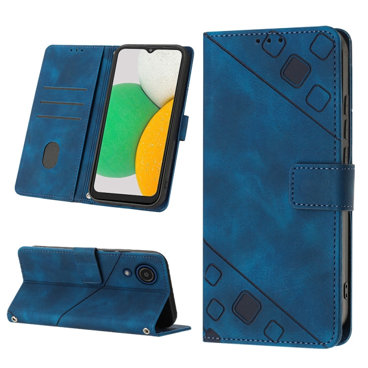 Custodia per telefono in pelle goffrata effetto pelle, For Samsung Galaxy A02 / M02, For Samsung Galaxy A03 Core, For Samsung Galaxy A7 2018, For Samsung Galaxy A8 / A5 2018