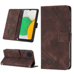 Custodia per telefono in pelle goffrata effetto pelle, For Samsung Galaxy A02 / M02, For Samsung Galaxy A03 Core, For Samsung Galaxy A7 2018, For Samsung Galaxy A8 / A5 2018