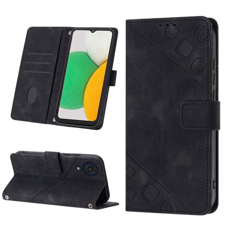 Custodia per telefono in pelle goffrata effetto pelle, For Samsung Galaxy A02 / M02, For Samsung Galaxy A03 Core, For Samsung Galaxy A7 2018, For Samsung Galaxy A8 / A5 2018