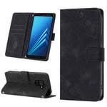 Custodia per telefono in pelle goffrata effetto pelle, For Samsung Galaxy A02 / M02, For Samsung Galaxy A03 Core, For Samsung Galaxy A7 2018, For Samsung Galaxy A8 / A5 2018