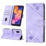Custodia per telefono in pelle goffrata effetto pelle, For Samsung Galaxy A10e / A20e, For Samsung Galaxy A10 / M10, For Samsung Galaxy A21s, For Samsung Galaxy A22 5G JP Version