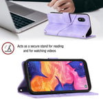 Custodia per telefono in pelle goffrata effetto pelle, For Samsung Galaxy A10e / A20e, For Samsung Galaxy A10 / M10, For Samsung Galaxy A21s, For Samsung Galaxy A22 5G JP Version