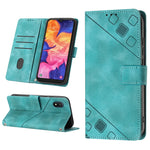 Custodia per telefono in pelle goffrata effetto pelle, For Samsung Galaxy A10e / A20e, For Samsung Galaxy A10 / M10, For Samsung Galaxy A21s, For Samsung Galaxy A22 5G JP Version
