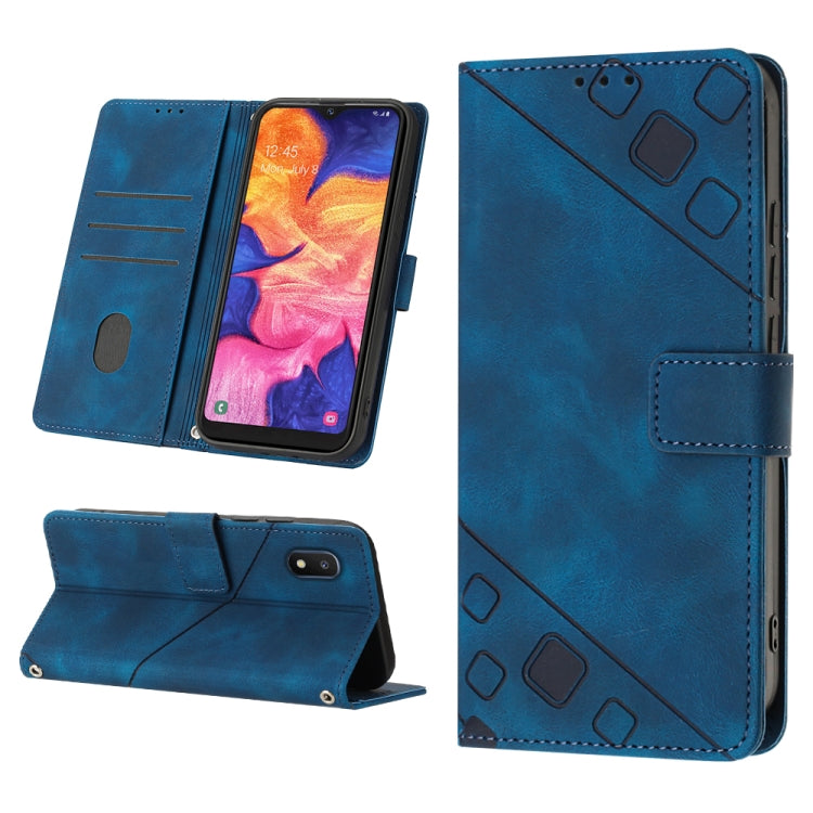 Custodia per telefono in pelle goffrata effetto pelle, For Samsung Galaxy A10e / A20e, For Samsung Galaxy A10 / M10, For Samsung Galaxy A21s, For Samsung Galaxy A22 5G JP Version