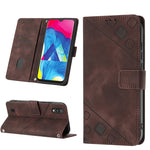 Custodia per telefono in pelle goffrata effetto pelle, For Samsung Galaxy A10e / A20e, For Samsung Galaxy A10 / M10, For Samsung Galaxy A21s, For Samsung Galaxy A22 5G JP Version