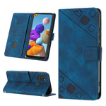 Custodia per telefono in pelle goffrata effetto pelle, For Samsung Galaxy A10e / A20e, For Samsung Galaxy A10 / M10, For Samsung Galaxy A21s, For Samsung Galaxy A22 5G JP Version