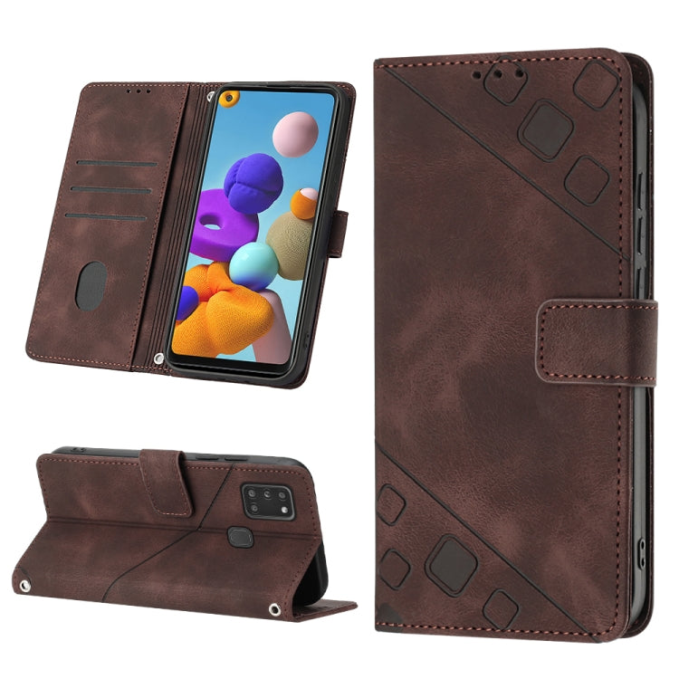Custodia per telefono in pelle goffrata effetto pelle, For Samsung Galaxy A10e / A20e, For Samsung Galaxy A10 / M10, For Samsung Galaxy A21s, For Samsung Galaxy A22 5G JP Version