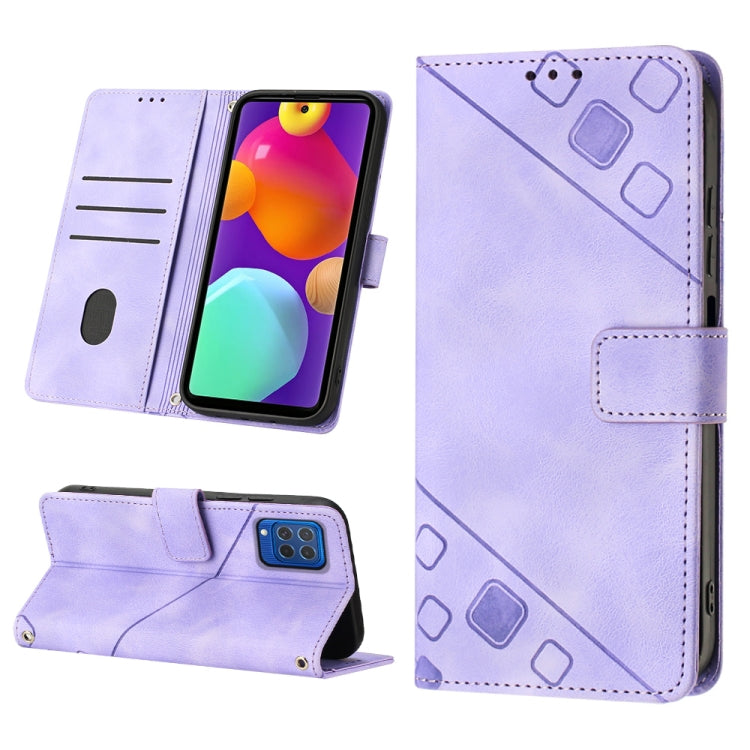 Custodia per telefono in pelle goffrata effetto pelle, For Samsung Galaxy F62 / M62, For Samsung Galaxy M13 Global, For Samsung Galaxy M14 5G, For Samsung Galaxy M30s / M21