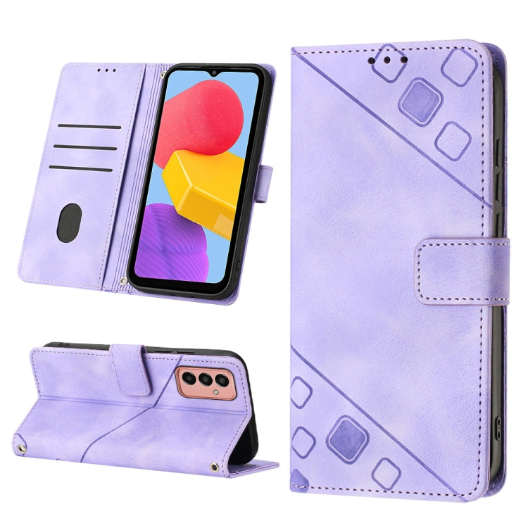 Custodia per telefono in pelle goffrata effetto pelle, For Samsung Galaxy F62 / M62, For Samsung Galaxy M13 Global, For Samsung Galaxy M14 5G, For Samsung Galaxy M30s / M21