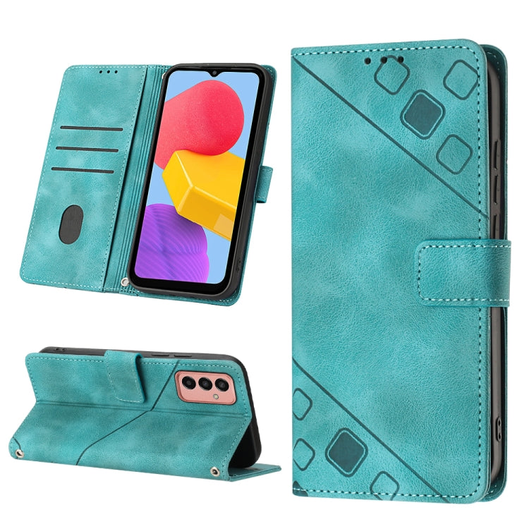 Custodia per telefono in pelle goffrata effetto pelle, For Samsung Galaxy F62 / M62, For Samsung Galaxy M13 Global, For Samsung Galaxy M14 5G, For Samsung Galaxy M30s / M21