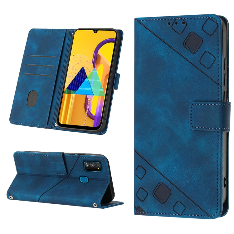 Custodia per telefono in pelle goffrata effetto pelle, For Samsung Galaxy F62 / M62, For Samsung Galaxy M13 Global, For Samsung Galaxy M14 5G, For Samsung Galaxy M30s / M21